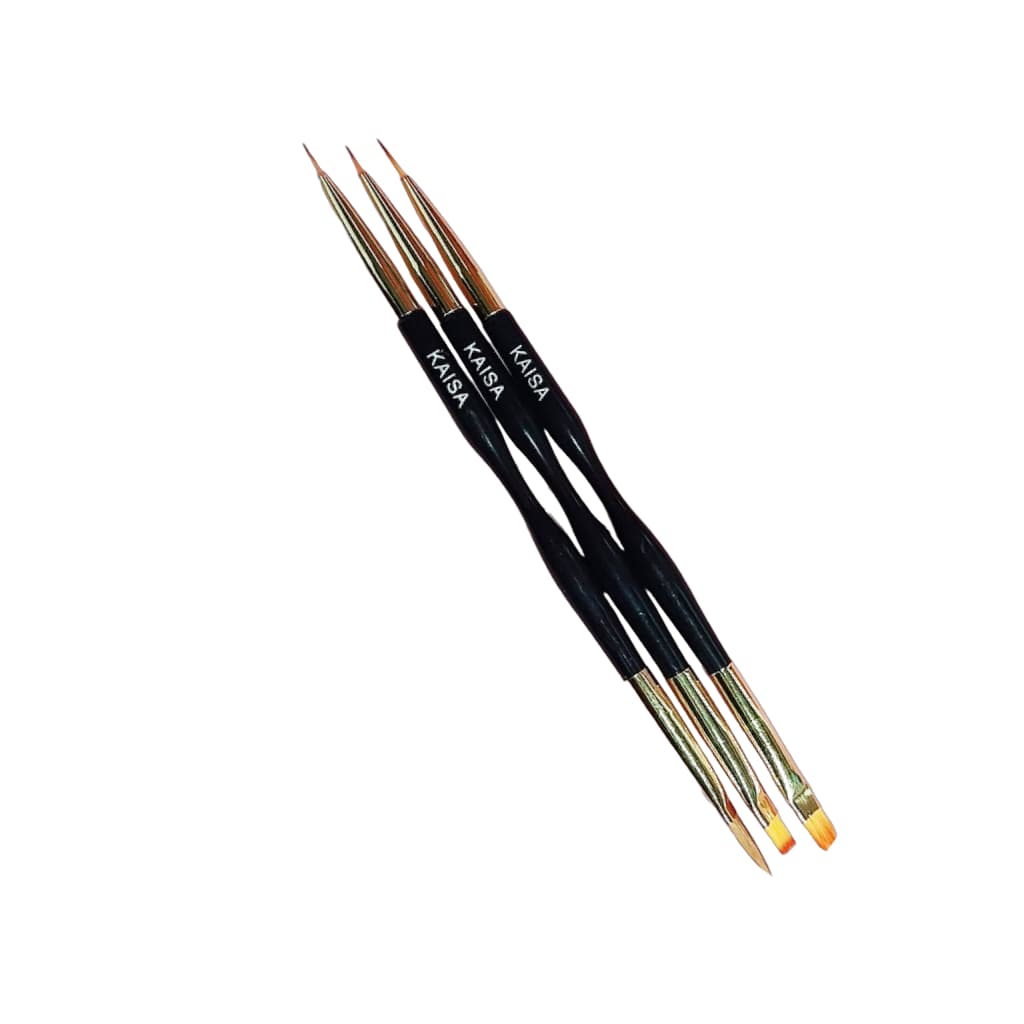 Kit Pincel Duas Pontas Kaisa 3 Unidades