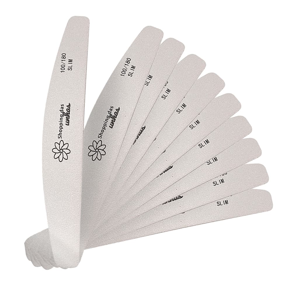 Kit 10 Lixas Slim Premium Shopping das Unhas
