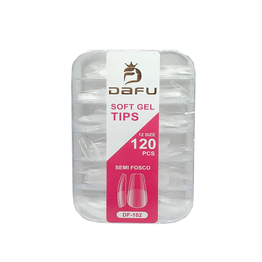 Postiça Soft Gel Bailarina Semi Fosca Dafu 120 unidades