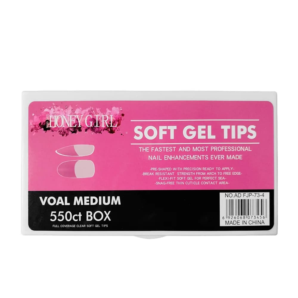 Postiça Soft Gel Almond Fosco HoneyGirl 550 unidades