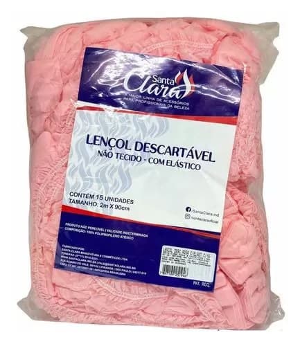 Lençol Descartável com Elástico 5 unidades - Santa Clara