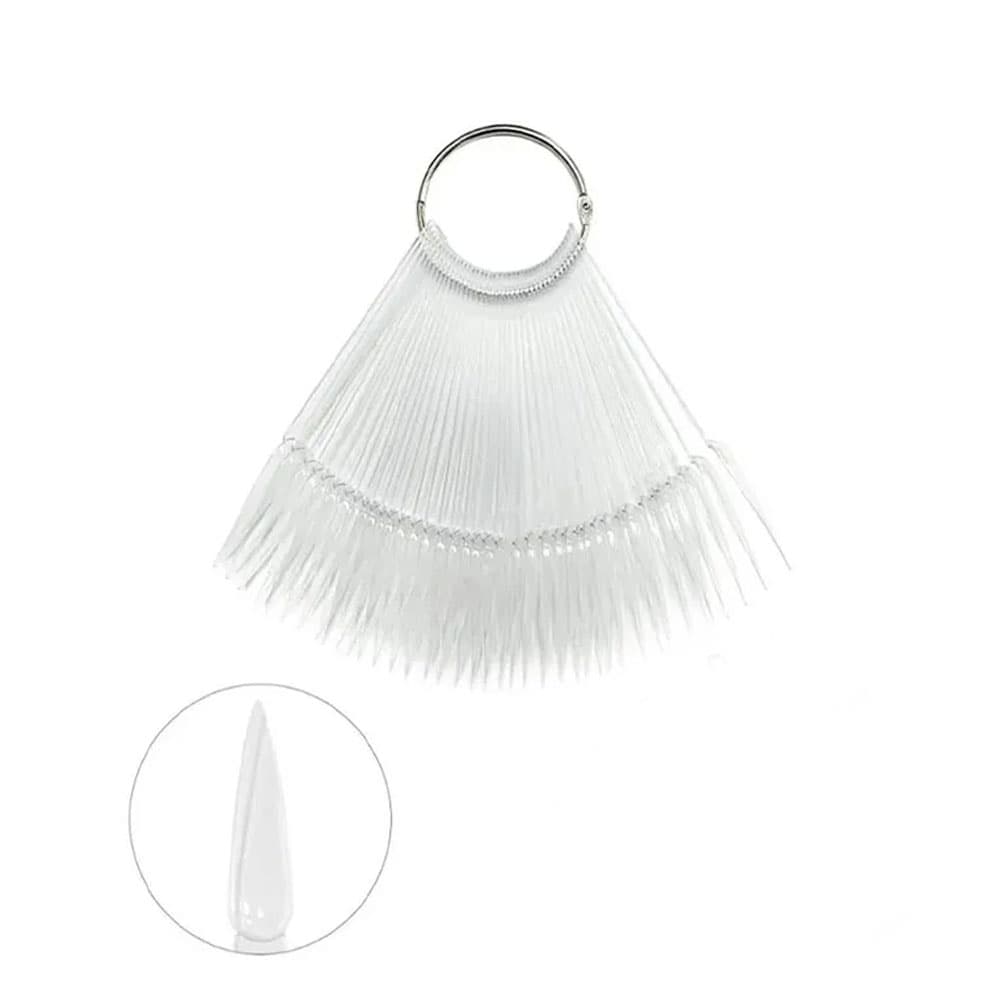 Leque Mostruário de Esmalte Stileto Transparente 50 unidades