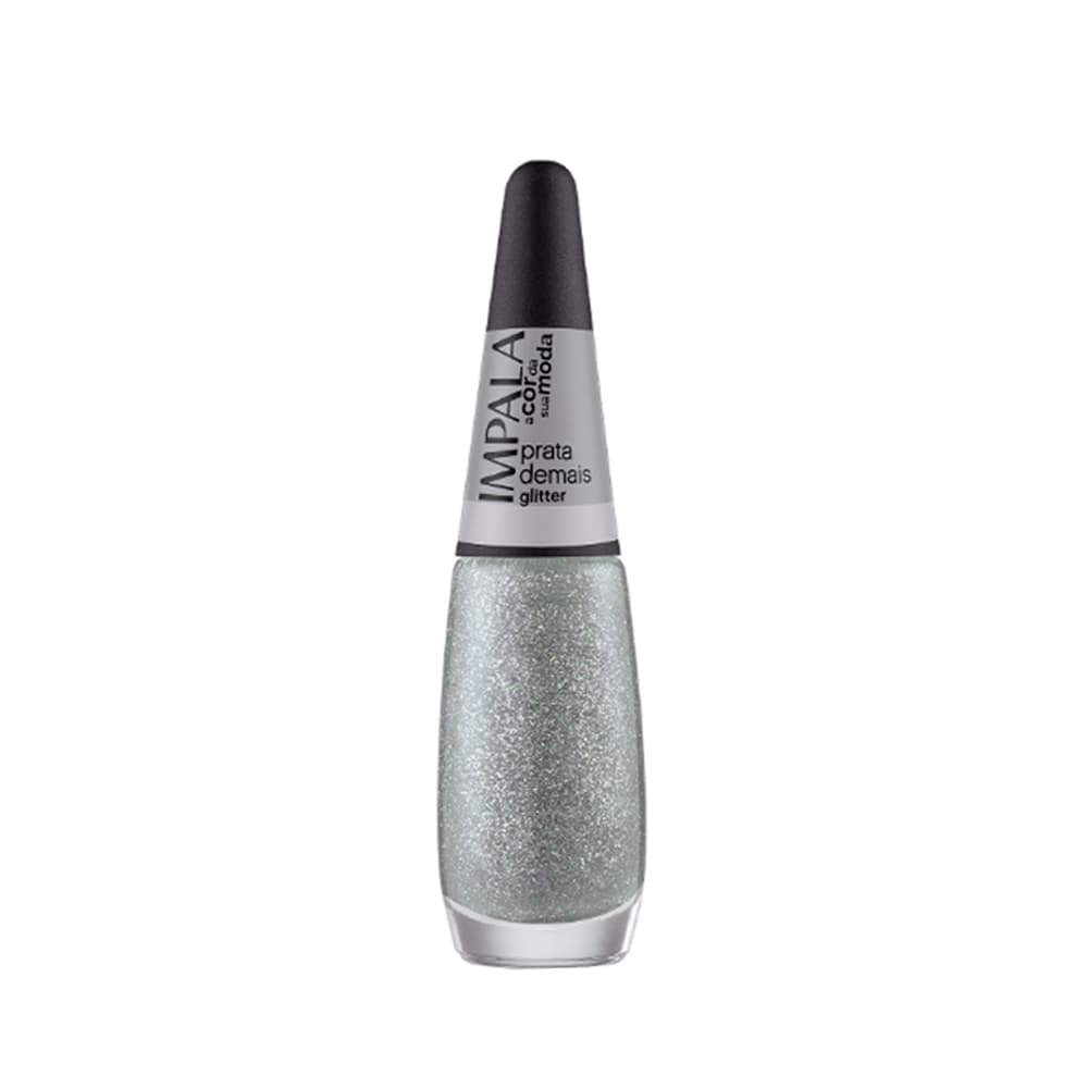 Esmalte Impala Prata Demais Glitter 7,5ml