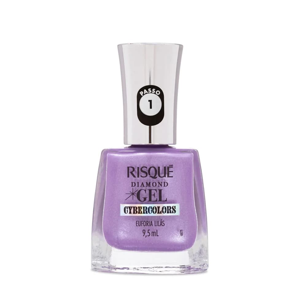 Esmalte Risque Diamond Gel Euforia Lilas Cybercolors 9,5ml