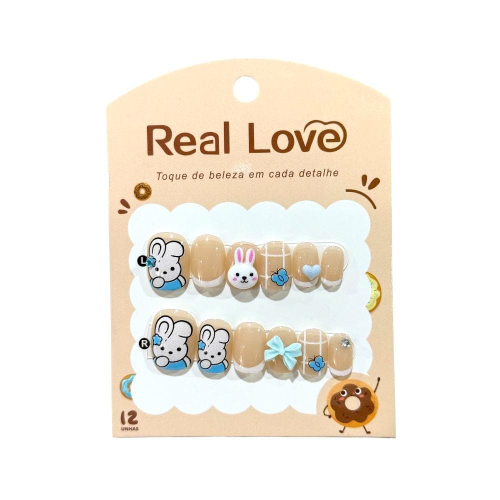Postiça Infantil Coelhinho Real Love 12 unidades