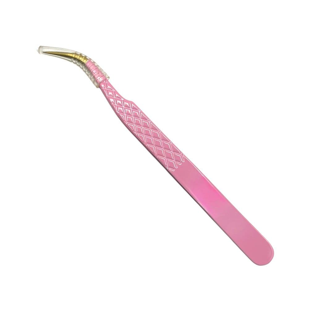 Pinça de Cilios Curvada Rosa Zola