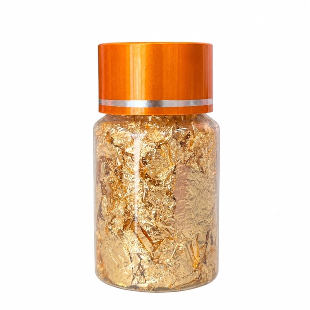 Pote Folha de Ouro Dourado Pequeno