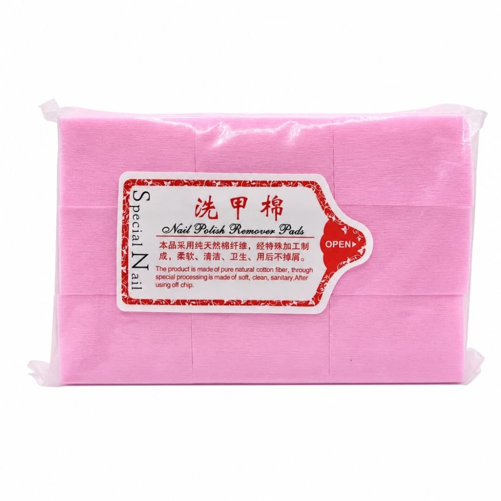 Algodão Prensado Rosa Nail Wipes Pacote