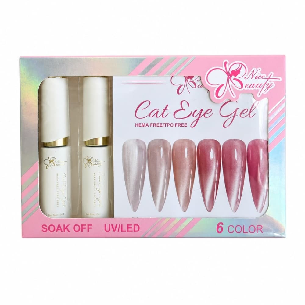 Kit Esmalte em Gel Nice Beauty Cat Eye 6 unidades 001