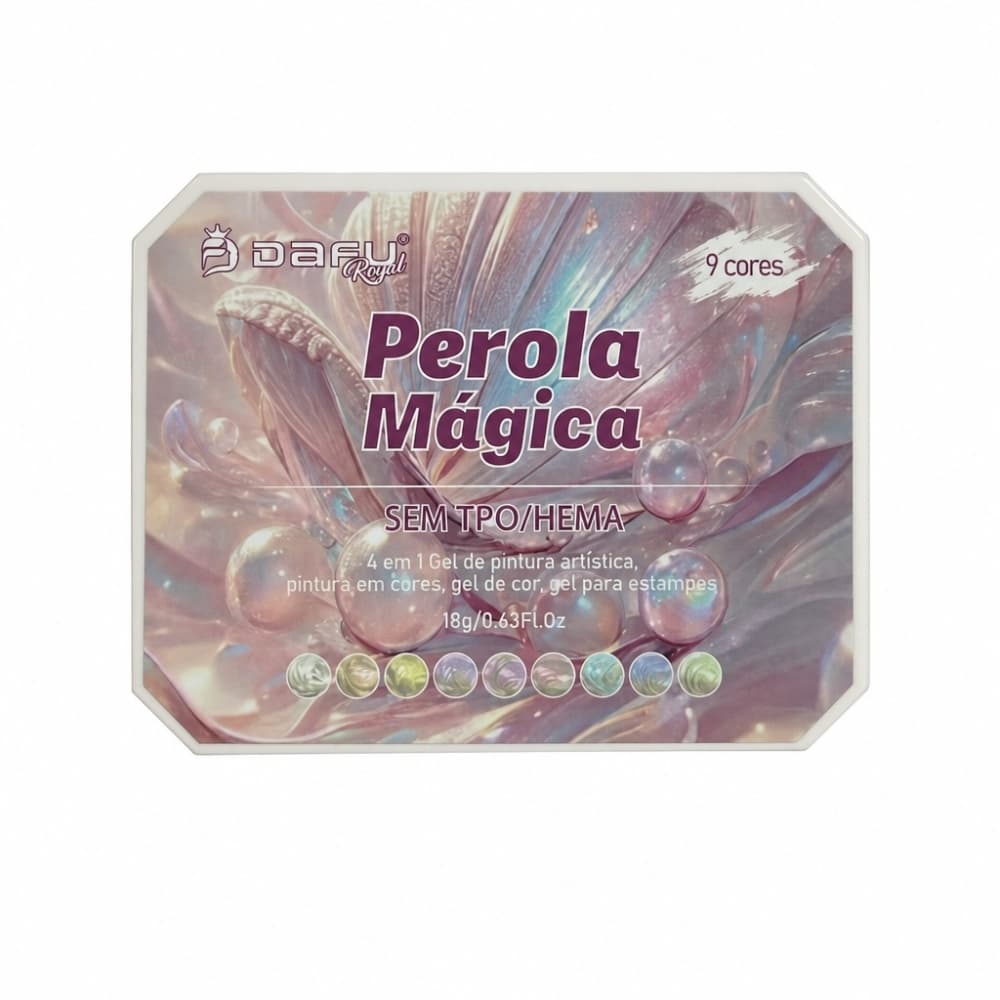 Gel Paint Artístico 4 Em 1 Perola Magica Royal Dafu