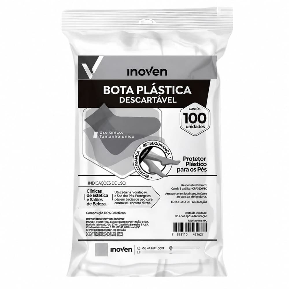 Bota Plástica com 100 unidades Inoven