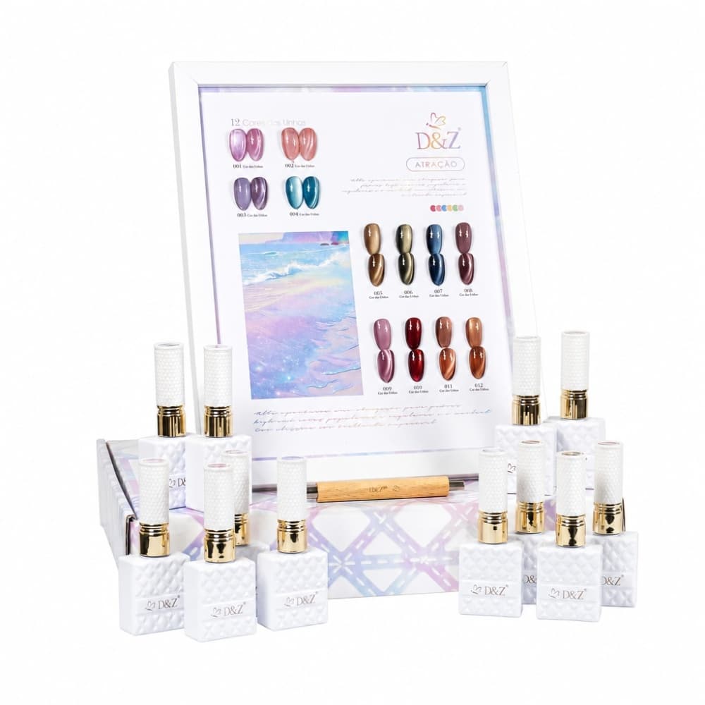 Kit Esmalte em Gel Coleção Atração Magnética DZ 12 unidades