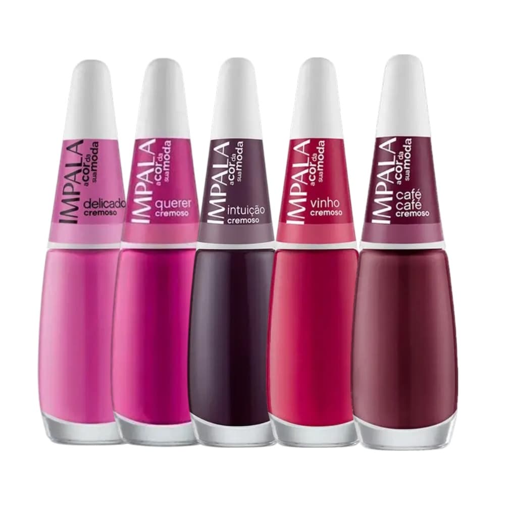 Kit Esmaltes Impala Purpura 5 unidades