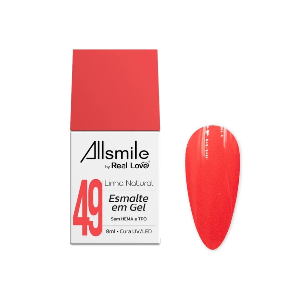 Esmalte em Gel Allsmile Vermelho 10ml 049