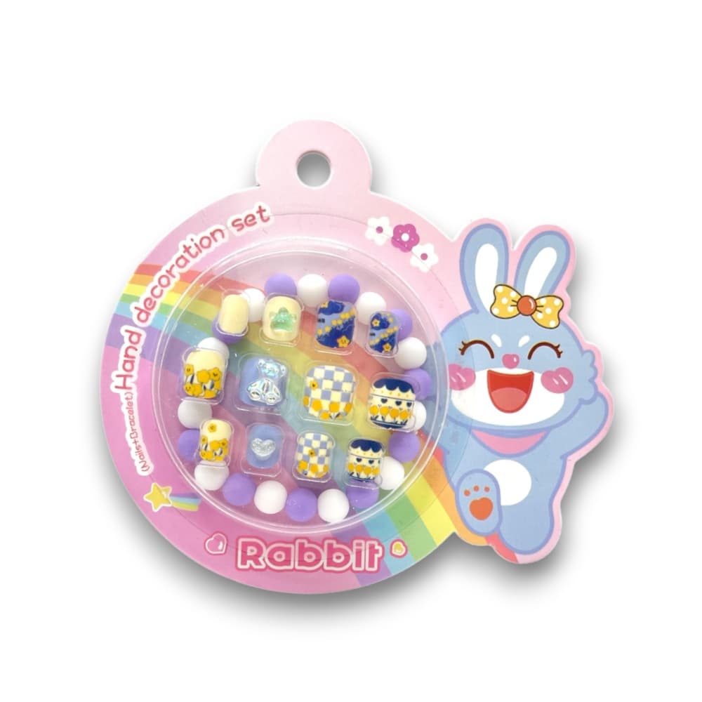 Postiça Infantil Com Pulseira Roxo 12 unidades