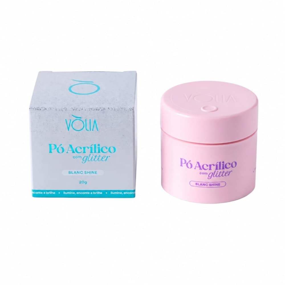Po Acrilico com Glitter Volia Blanc Shine 20g
