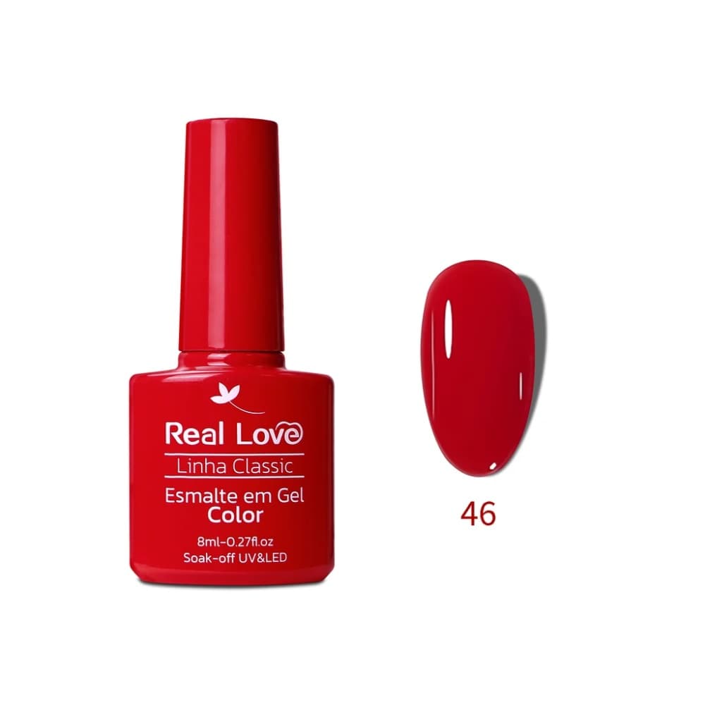 Esmalte em Gel Real Love Classic Vermelho 8ml 046