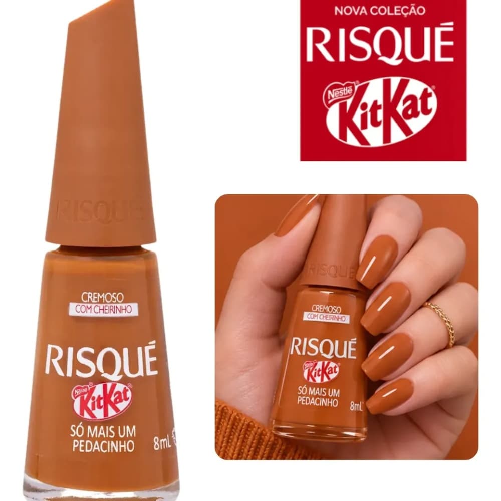 Esmalte Risque Coleção Kitkat Só Mais Um Pedacinho 8ml