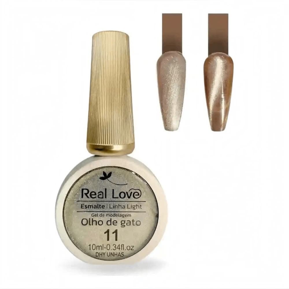 Esmalte em Gel Linha Light Olho de Gato 11 Real Love 10ml
