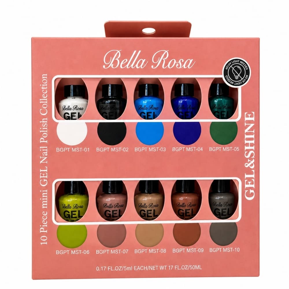 Kit Esmaltes Tradicionais Bella Rosa 10 unidades