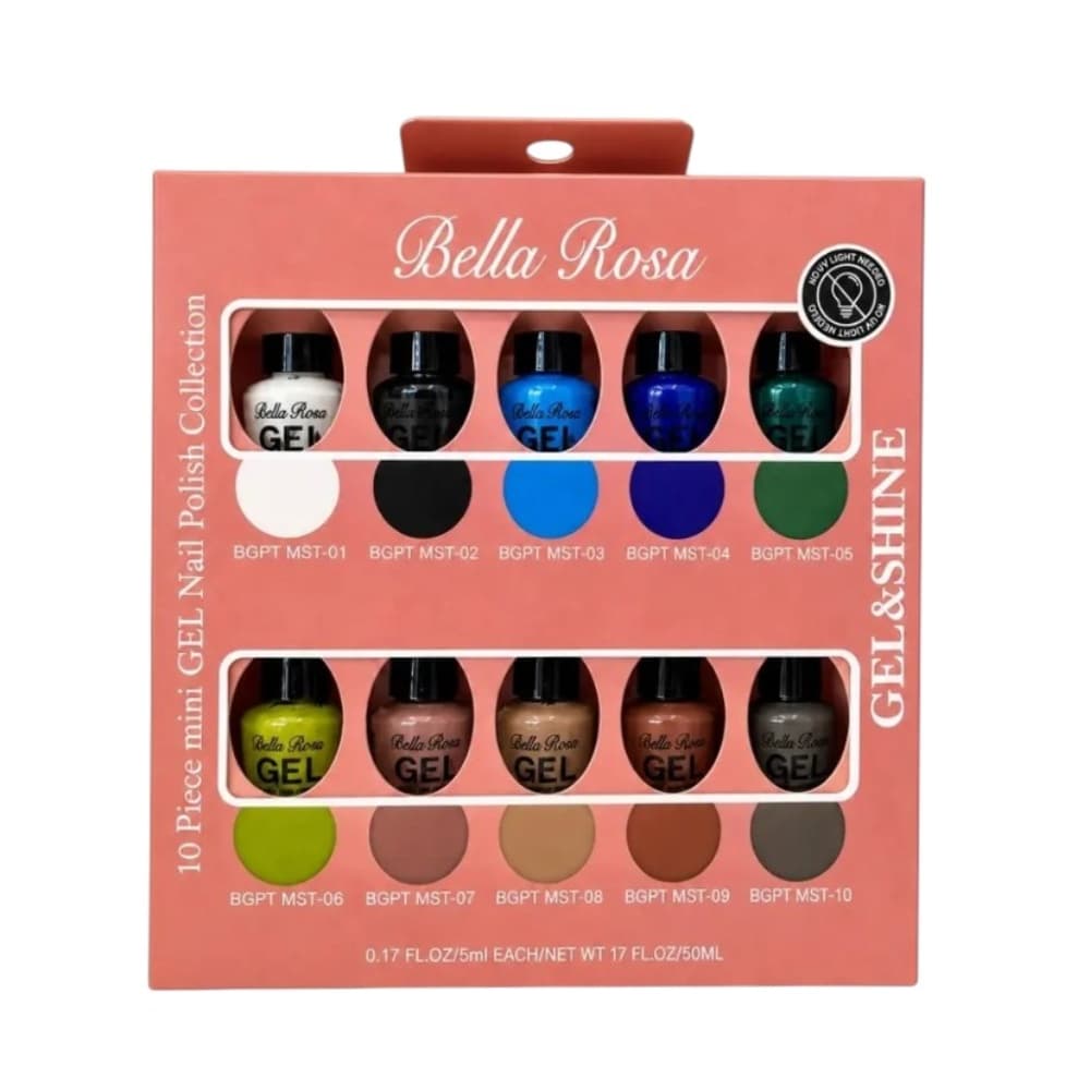 Kit Esmaltes Tradicionais Bella Rosa 10 unidades