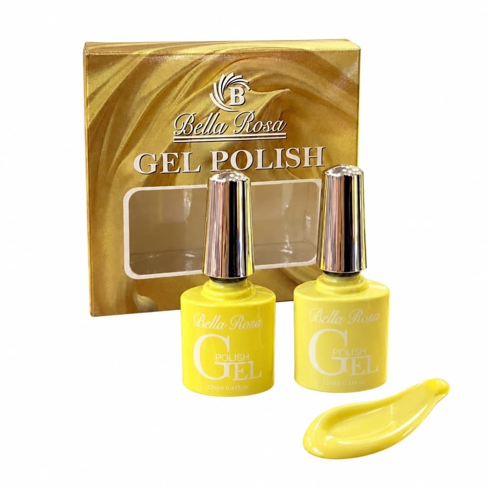 Kit Esmalte em Gel Amarelo Manteiga Bella Rosa 2 unidades
