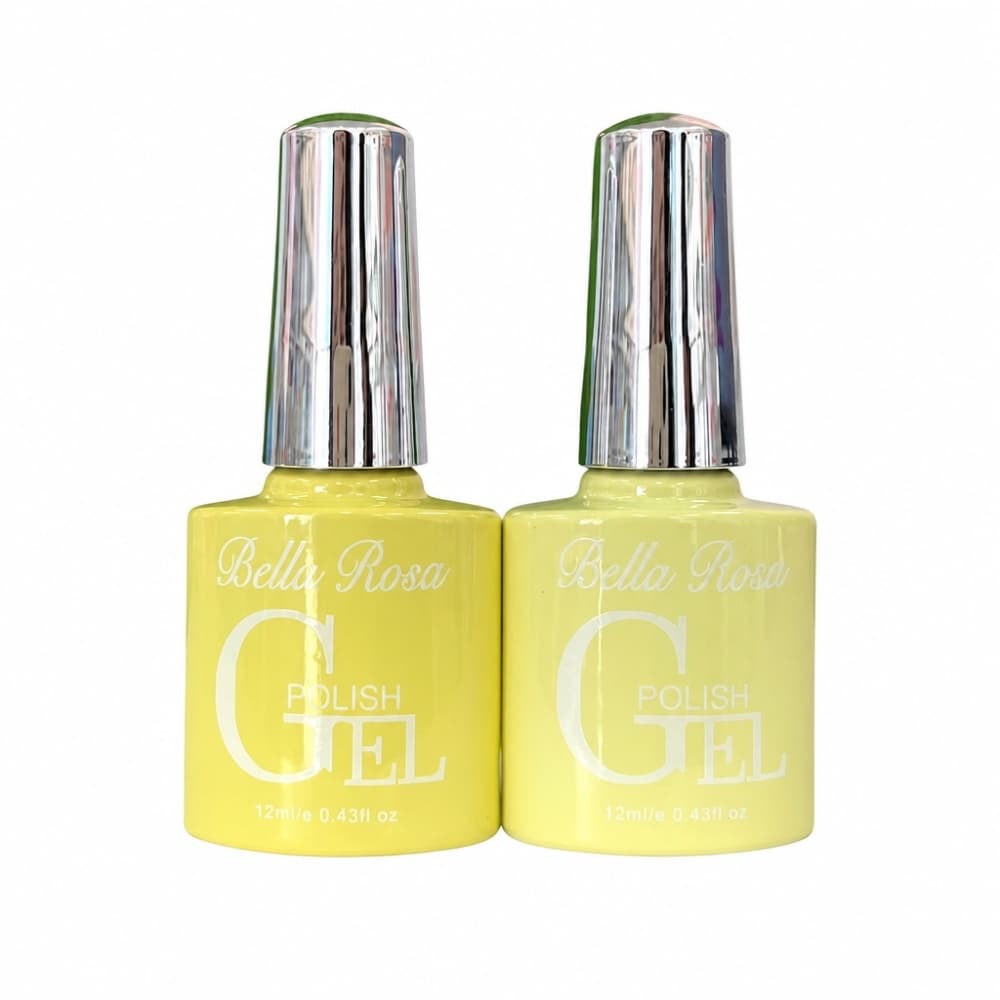 Kit Esmaltes em Gel Amarelo Manteiga Bella Rosa 2 unidades