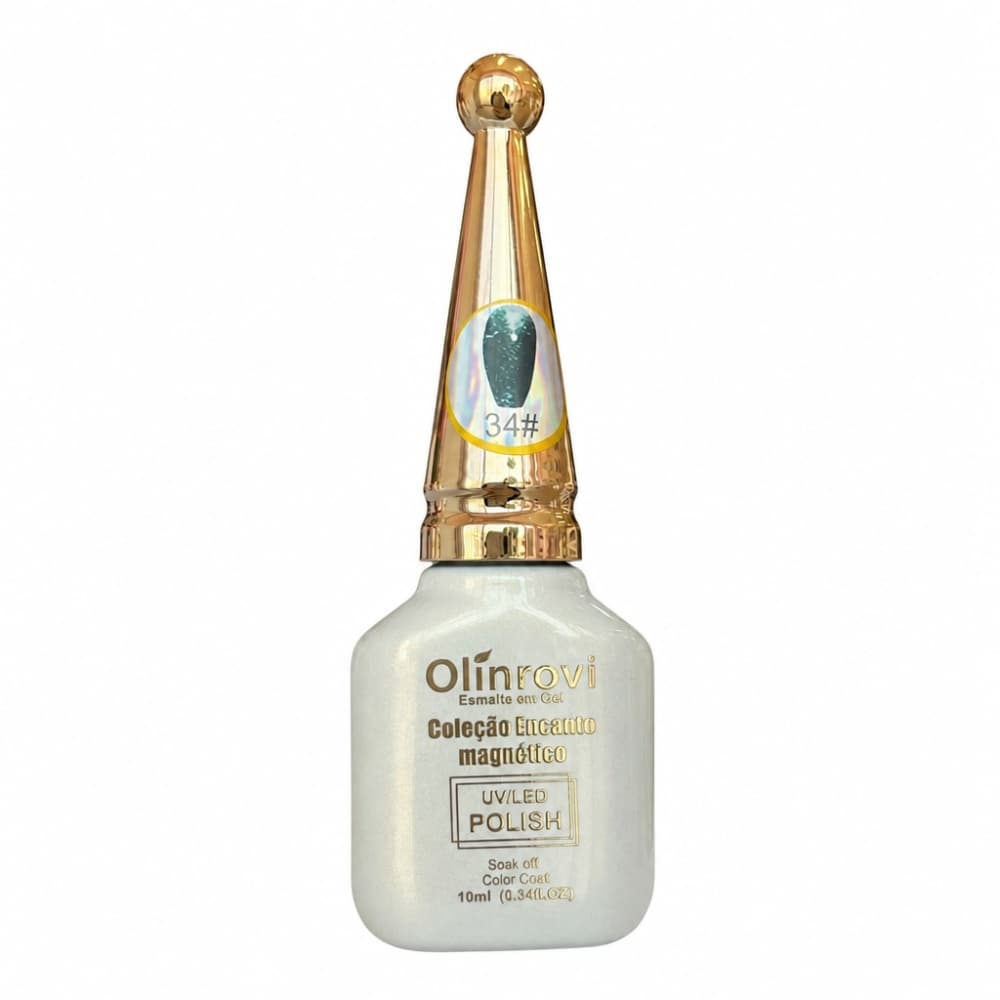 Esmalte em Gel Coleção Encanto Magnético Olínrovi Verde 10ml 034