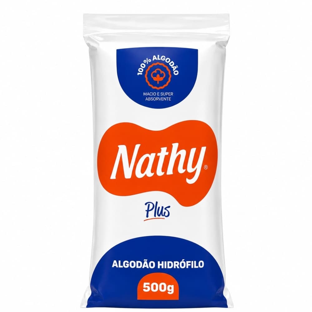 Algodão Hidrófilo em Rolo Nathy 500g