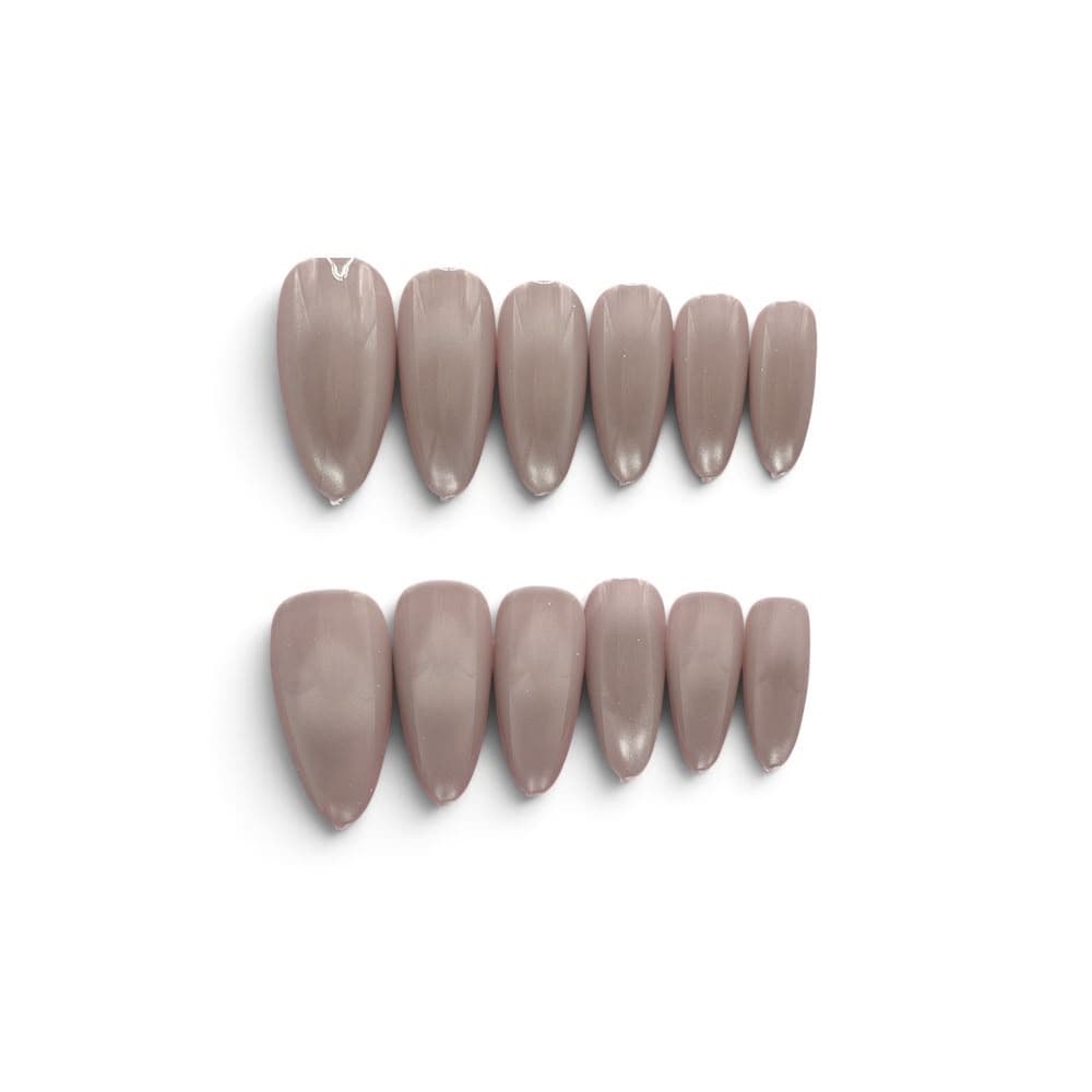 Postiça Almond Off White Nice Beauty 12 peças
