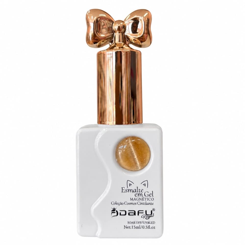 Esmalte em Gel Dafu Magnetico Coleção Cosmos Dourado 10ml Cor 013